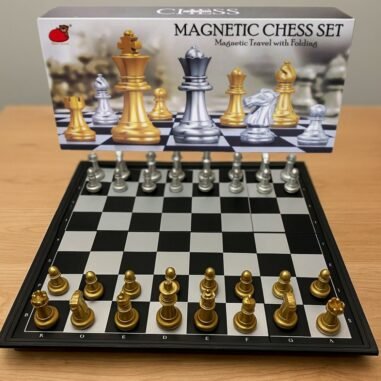 AJEDREZ CAJA NEGRA MEDIANO IMANTADO 32CMX32CM - imagen