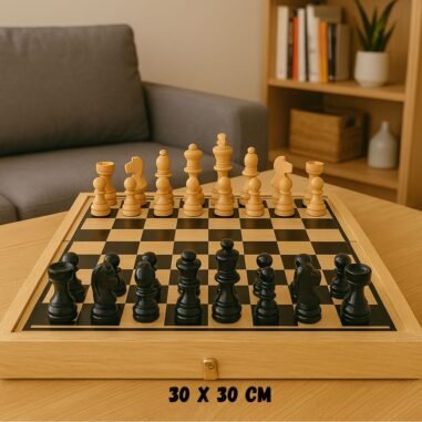 JUEGO DE MESA AJEDREZ MADERA NO. 3 30CMX30CM - imagen