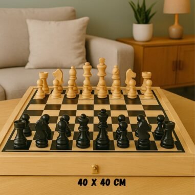 JUEGO DE MESA AJEDREZ MADERA NO. 4 40CMX40CM - imagen