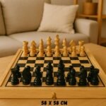 JUEGO DE MESA AJEDREZ MADERA NO. 6 58CMX58CM