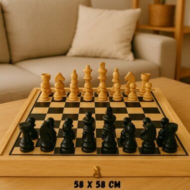 JUEGO DE MESA AJEDREZ MADERA NO. 6 58CMX58CM - imagen